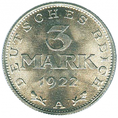 3 Mark 1922 A Verfassungstag
