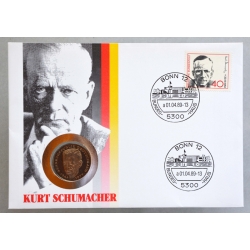 Numisbrief - Deutschland - Kurt Schumacher 1989