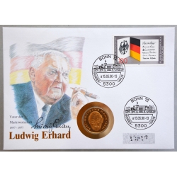 Numisbrief - Deutschland - Ludwig Erhard 1990